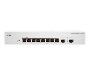 Cisco Business 220 Series CBS220-8T -E -2G - Switch - Smart - 8 x 10/100/1000 + 2 x Gigabit SFP (Uplink)