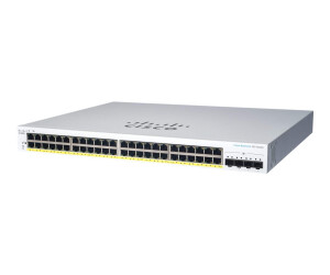 Cisco Business 220 Series CBS220-48T-4G - Switch - Smart - 48 x 10/100/1000 + 4 x Gigabit SFP (Uplink)