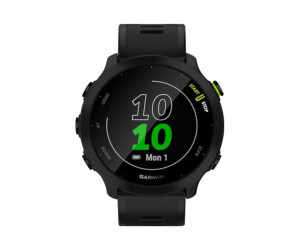 Garmin Forerunner 55 - black - sports watch with band - silicone - black - display 2.63 cm (1.04 ")