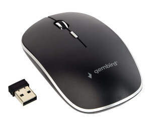 Gembird Musw -4b -01 - Mouse - Visually - 4 keys - wireless - 2.4 GHz - Wireless recipient (USB)