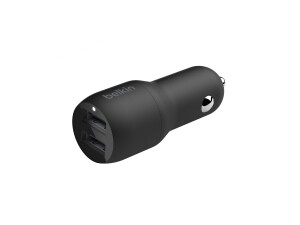 Belkin BoostCharge Dual Charger - Auto-Netzteil - 24 Watt - 4.8 A - 2 Ausgabeanschlussstellen (USB)