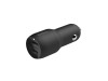 Belkin BoostCharge Dual Charger - Auto-Netzteil - 24 Watt - 4.8 A - 2 Ausgabeanschlussstellen (USB)