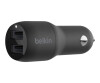 Belkin Boost Charge Dual Charger - Auto -power supply - 24 watts - 4.8 A - 2 output connection points (USB)